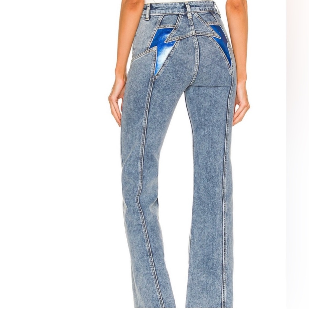 Free People We The Free Thunderbird Flare Jeans Size 30 Electric Blue